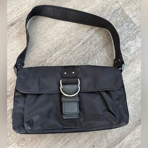 Y2K 90’s Ralph Lauren Nylon Shoulder Purse Black Vintage